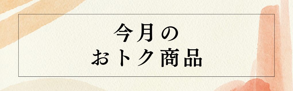 今月のお得商品